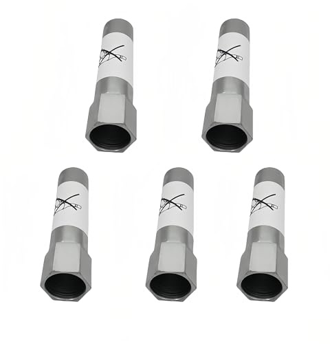 Lskioer 5 tuercas estriadas, herramienta de bloqueo de llave de tuerca estriada de 8 puntos, llaves hexagonales de 13/16 pulgadas para coche, sustituye a M65100