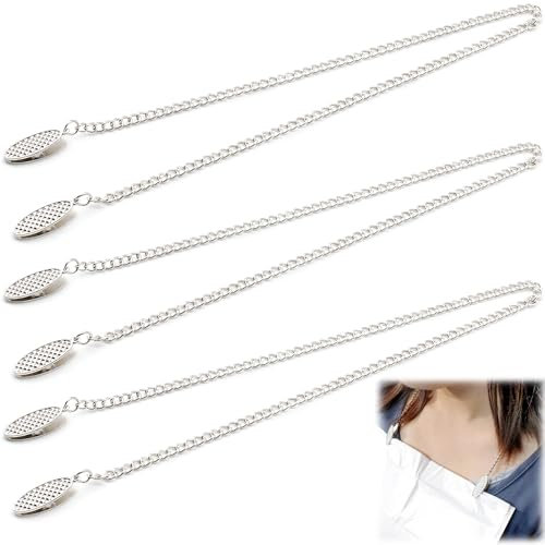 3 Stück Serviettenkette,Serviettenhalter Kette,Serviettenhalter Edelstahl,Serviettenkettchen Mit Clips,Elegante Ältere Serviettenklammern, Für Männer Frauen Ältere Menschen