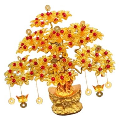 KESOTO Geldbaum-Statue, Feng Shui-Figur, Kunsthandwerk, Kunstwerk, chinesische Glücksdekoration, Skulptur für den Schreibtisch, Zuhause, Geschäft, Ornament, Style C