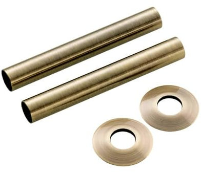 Arroll Radiator Pipe Cover/Sleeve Kit 130mm (Brushed Brass)