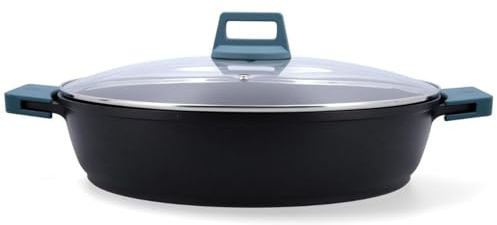 Quid TARTERA ALUMINIO FUNDIDO | Negro, Aluminio, forma redondo, acabado mate, 36cm - 7,2l