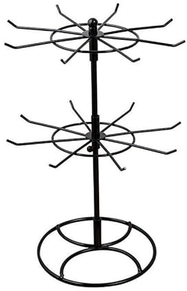 Schmuckständer Drehbar Schmuckhalter Ohrringhalter Ohrring ständer Organizer, Ohrstecker Ketten Halter Organizer mit herausnehmbarem Ringtablett (Farbe)