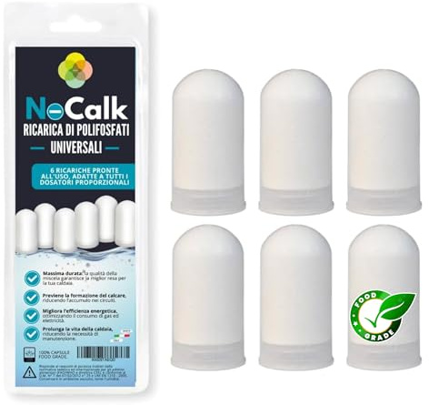 IKIGAJ Polifosfati Protezione Caldaia, Ricarica Universale Caldaie Pastiglie Polvere Concentrata Filtrazione Acqua, Funzione Anticalcare e Anticorrosivo Lunga Durata, Elettrodomestici (6 Pastiglie)