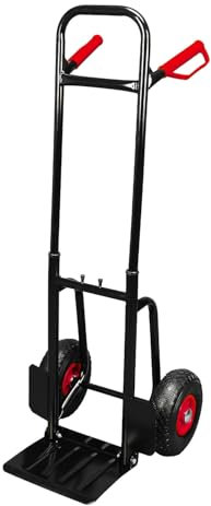 Werkzeugkönig® Sackkarre klappbar bis 200kg belastbar höhenverstellbar Stapelkarre mit luftgefüllten Reifen Transportkarre Transportwagen für Lager, Umzug & Einkauf