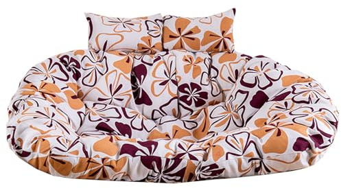 MNBVH Coussin de Chaise de balançoire hamac, Coussin de Chaise à Double œuf Lavable épais, étanche, Patio extérieur en Osier Suspendu Panier de siège pour Balcon et arrière-Cour