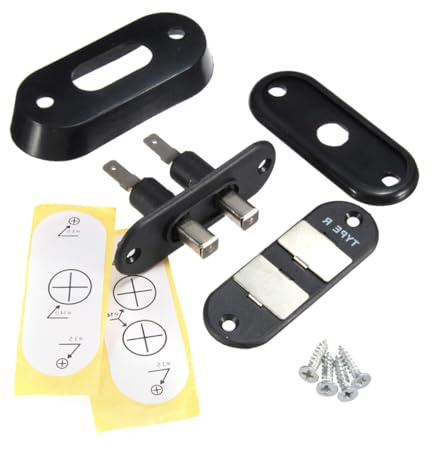 GANAZONO Sliding Door Switch for Car Van Central Locking Black Door Jam Light Compatible with Vw Connection for Lock Actuators