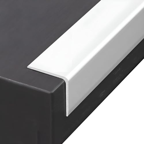 Coayuou Profilé Carrelage 100cm* 3pièces Baguette D’Angle Aluminium Baguette De Finition Murale pour Prévenir Les Rayures Et Dommages des Murs À La Maison Ou Au Bureau(Style 4,6 * 6mm)