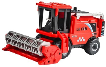 QUILSTM Cosechadora de Juguete para niños. El Modelo de simulación de cosechadora Ayuda a los niños a Aprender sobre Agricultura través de experiencias de, Rojo, 20 x 13.5 x 10.5 cm
