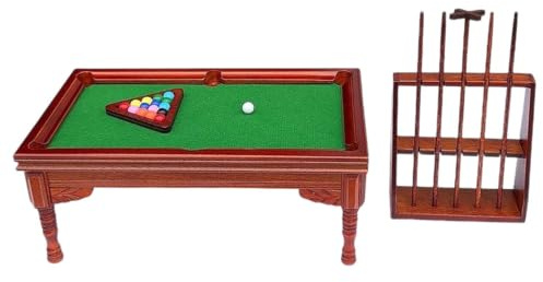 Monwssoe Meubles, Table de Billard Miniature, échelle 1:12, Cadre en Bois