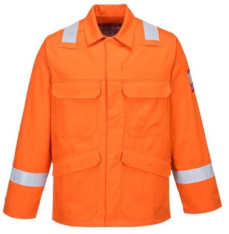 Portwest Bizflame Plus Jacket, Size: M, Colour: Orange, FR25ORRM