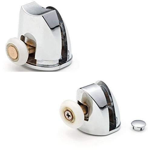 ShowerPart Single Shower Door Rollers/Wheels/Runners SS1, Diameter 22mm, Wheel Thickness 6mm, Chromed Plastic, Shower Door Replacement Parts, 2X
