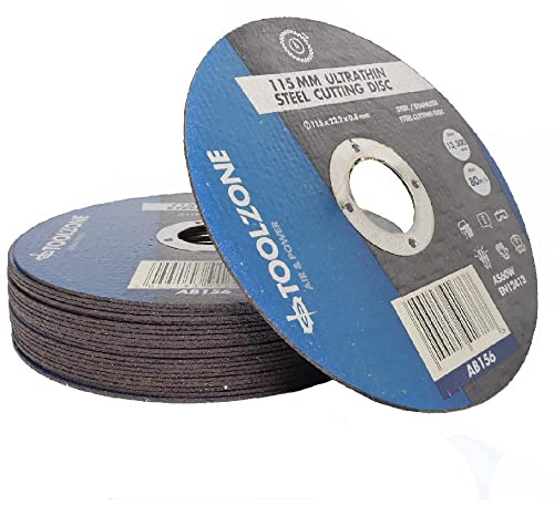 (10PK) 115mm Metal Cutting Discs - Stainless Steel Mild Steel Iron Ultra Thin Profile Slitting Discs Fast and Clean Cutting