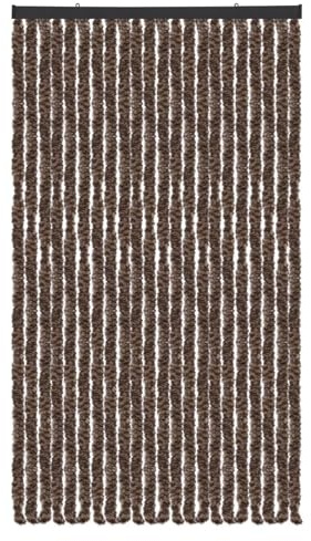 Arsvita Flauschvorhang Türvorhang (100x200 cm) in Beige-Braun als Insektenschutz für Balkon, Terrasse oder Wohnmobil, Wohnwagen, Pavillon