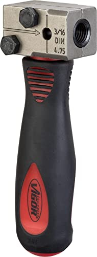 ViGOR V4416 Bördelgerät I ausschließlich für DIN Bördelungen, leicht und handlich, für DIN F-Bördel 180 Grad I Einsatz an Brems- bzw. Hydraulikleitungen direkt am Fahrzeug