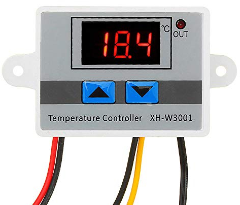 Digitaler Thermostat, 220V Digitaler Temperaturregler, Steuerung von Kühlung und Heizung Thermostatschalter mit Fühler, –50 °C bis 110 ℃