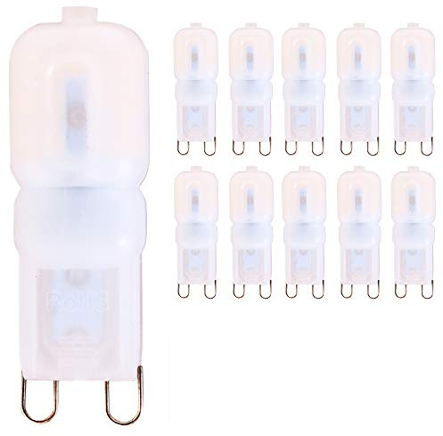 Mengjay® 10 Stück - 2.5 Watt G9 LED Lampen Warmweiß Farbe 220LM Dimmbar 360º Abstrahlwinkel LED Leuchtmittel