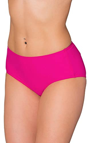 Aquarti Braguitas de Bikini Mujer de Tiro Medio – Bragas de Bikini Clásicas en Colores Sólidos, Rosa, 44