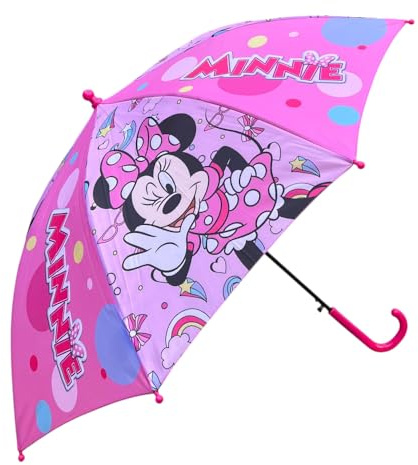 Ombrello da Pioggia Trasparente e Multicolore unisex a campana per bambini per MINNIE MOUSE