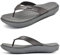 jiajiale Infradito Donna Ortopediche, Pelle, Supporto Arco Plantare, Flip Flop Aperte Mare, Ciabatte Gomma Suole Grigio EU39