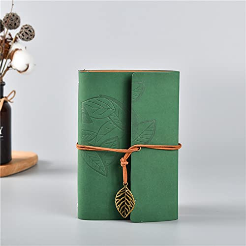 Notizbuch aus PU-Leder, lose Blätter, nachfüllbar, Schreibblock, Vintage-Stil, Retro, Blätter, Reisetagebuch, Tagebuch mit leeren Seiten, klassisch geprägt