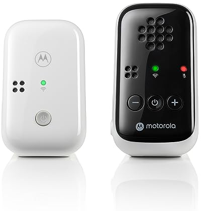 Motorola Nursery PIP10 - Baby monitor solo audio, portata 305 m, microfono sensibile, luce di allarme, unità genitore portatile (presa o batteria AAA non incluse)