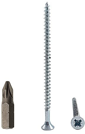 Marcopol Vis à bois en acier zingué 4,0 x 70 mm, 150 pièces, universelles Pozi-Drive PZ, tête fraisée