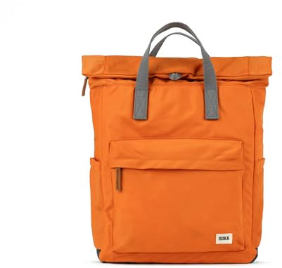 ROKA London Canfield B Medium Burnt Orange Sustainable Nylon Rucksack