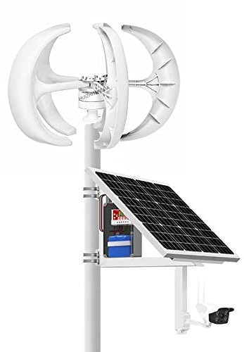 HUIZHITENGDA Noiseless 8000W Vertical Wind Turbine, 48V Portable Vertical Wind Power Turbine Generator Kit with Charge Controller for Garden Home(White),48V