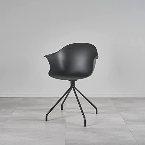 Kollecture NOÉ Stuhl mit schwarzem Metallgestell | 1 Farbe Schwarz
