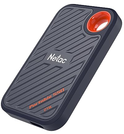 Netac ZX20 Portable SSD - 2 TB - USB 3.2 Gen.2 External SSD Portatile - Fino a 2000MB/s - PC e Mac - Unità a Stato Solido USB-C -Gen 2, 20 Gbps