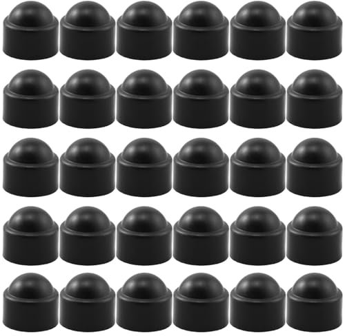 SQXBK 30PCS M8x14 Sechskantschraube Abdeckung Schutzkappen Sechskantschraube Abdeckungen Kuppel Kunststoff Bolzenkappen Mutter Schutz Abdeckung Sechskantmutter Schutzkappen Kuppelschraube Mutter