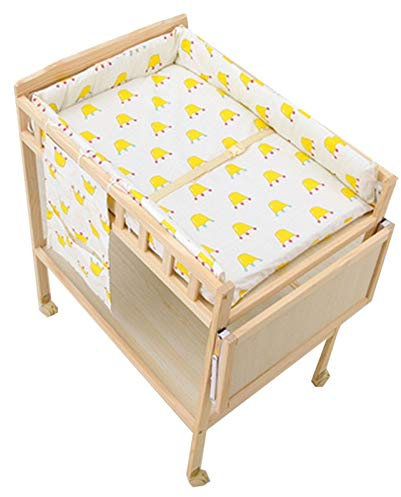 MObyat Baby Wickeltisch,Rollbare Massage-Kommode für Kleinkinder aus Holz für das Kinderzimmer – 54 x 60 x 100 cm – Blau/Grün/Rosa/Gelb