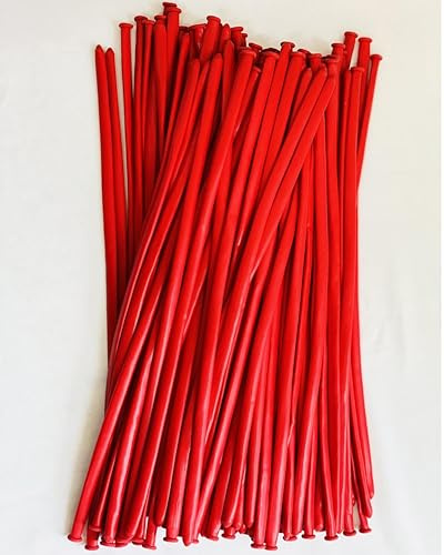 Red Long 260q Modelling Balloons 25 Pack - Twisting Animal Making Magic Balloons for Birthday, Wedding, Festival Party Decoration Supplies