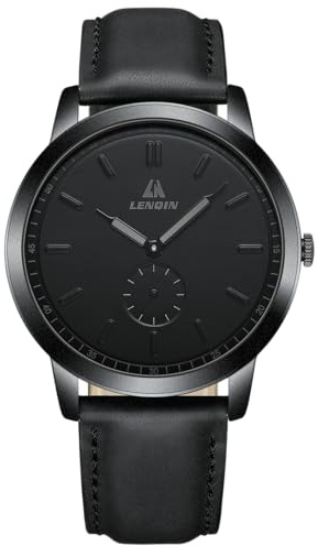 LN LENQIN Uhren Herren Herren Uhr 30M wasserdichte Armbanduhr Analog Quarzuhr Mode Casual Designer Uhr für Männer Lederband