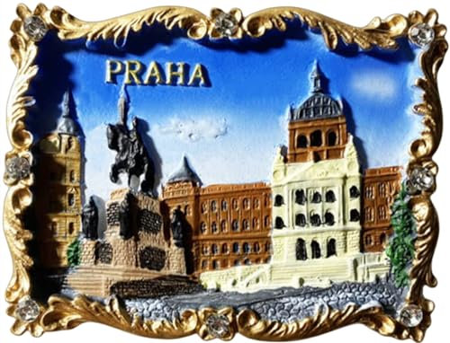 3D Prag Tschechische Republik Kühlschrankmagnet Reise Souvenir Kühlschrank Dekoration Magnet handbemalt Handwerk