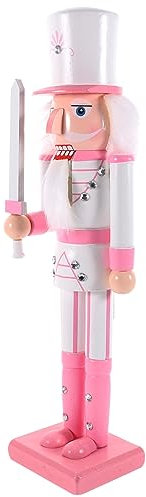 PRETYZOOM Schiaccianoci Personaggi Decorazione Natalizia Legno Artigianale 38cm Alto Natale