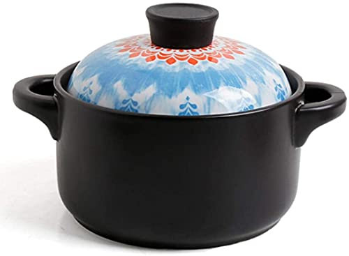 CRBUDY Casseruola in Argilla Pentola in Terracotta Pentola in Terracotta Casseruola in Ceramica Stufato ad Alta Temperatura-2