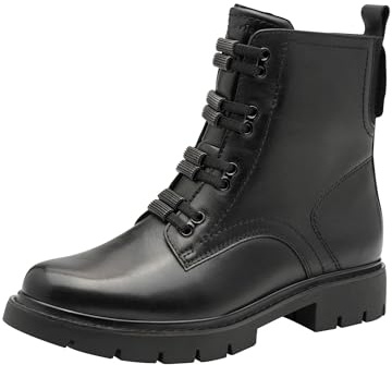 TAMARIS dam komfort spets boot platt halvlång stövel, svart, 40 EU, svart, 40 EU