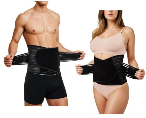 Genérico Faja Lumbar para Espalda - Soporte Lumbar Fuerte y Ajustable - Alivia Dolor, Mejora Postura - Ideal para Hombre y Mujer - Material Elástico y Transpirable (Negro, XXL/3XL)