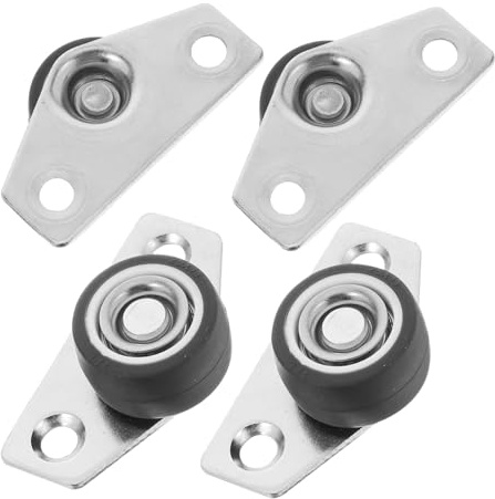 HOMOCONO Ruedas Giratorias De Montaje Lateral Para Cajones Y Muebles Pequeños Ruedas Silenciosas Tpr De 2.04X1.18X0.66In 4 Piezas Con Tornillos Para Armarios Y Proyectos Diy