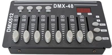 Console de contrôle professionnelle DMX512, 48 canaux pour DJ, LED, tête mobile, éclairage de scène avec affichage numérique
