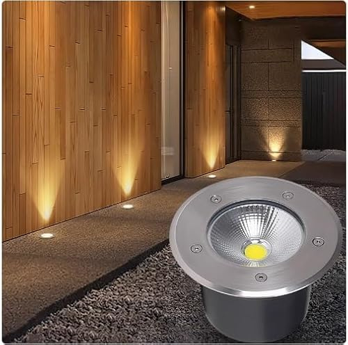 Spots LED Encastrables Au Sol - Projecteurs LED, Spots LED Encastrables D'extérieur AC85-265V, Spots Extérieurs Enterrés, Lampadaires De Jardin Encastrables IP67, Spots De Sol(Warm Light,20W(AC85-265)