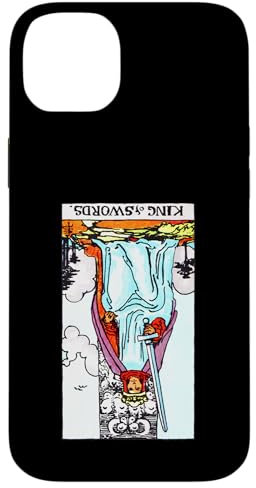King of Swords Carte de tarot vintage Motif cavalier inversé Waite Coque pour iPhone 14 Plus