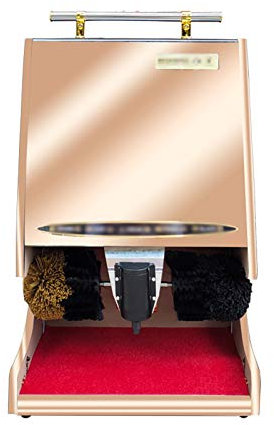 MYXJX limpiabotas eléctrico, Máquina eléctrica Vertical del Cepillo del Zapato del Centro Comercial del vestíbulo del Hotel, cepillos de Zapatos Disponibles de 4 Colores,(Rose Gold)