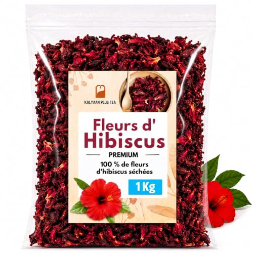 Flor de Jamaica 1KG Te de hibisco para adelgazar | Formato XL - Flor de Hibisco Infusiones Detox - Hibiscus
