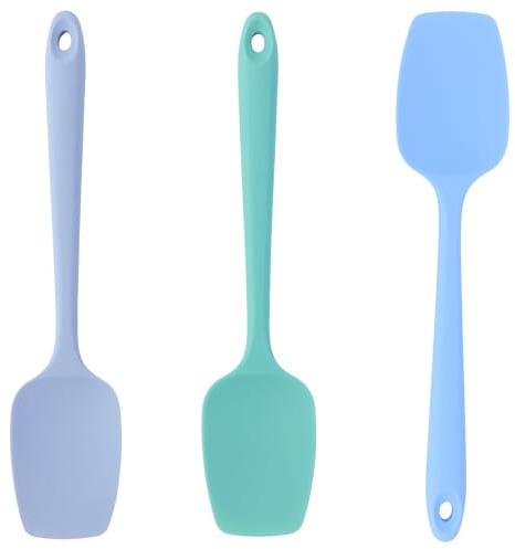 3 Piezas Espatula de Silicona Lenguas Cocina con Núcleo de Acero, No Tóxico, Antiadherente, Resistente al Calor, Utensilios para utensilios de cocina antiadherentes (multicolor)