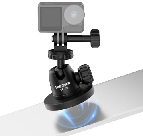NEEWER Basics Magnetisch Action Cam Halter für Auto Videoaufnahmen, GP-101 | Kompatibel mit GoPro DJI Action 6 Osmo 360 Pocket 4P 4 3 Xtra Muse Insta360 Luna Ultra X5 X4 X3 Ace Pro AKASO Zubehör