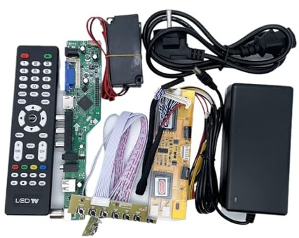 Universal Lcd Led Tv Controller Driver Board VGA HD-MI USB TV Motherboard Analog Full Kit 30pin 2ch 8bit Lvds 4 Lamp Ccfl(4ccfl kit 3)