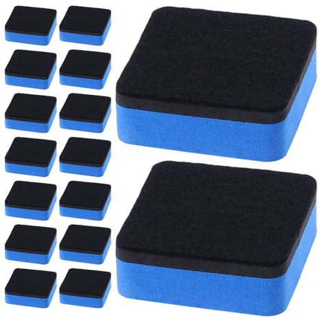 NOLITOY Borrador para Pizarra Blanca Cuadrado sin Imán 20 Unidades Espuma EVA y Fieltro Absorbente Borrador Seco Reutilizable Compacto para Escuela Oficina y Hogar 5 X 5 CM