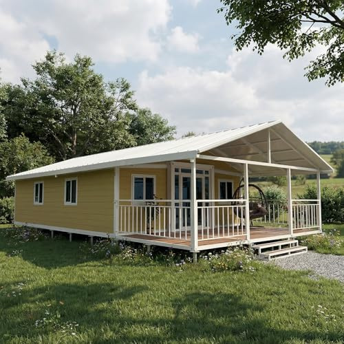 Personalizables casa prefabricada para Vivir, Contenedor Plegable expandible 56 m² casa con Unidades contenedoras de 2 Dormitorio, Cocina y baño